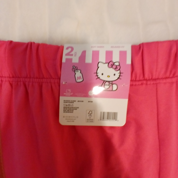 Hello Kitty Halloween 2-Pack Sleep Shorts 🎃 Pink & Black Cat Print | Size XL | - Picture 6 of 8